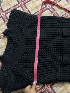 Black Knit Sweater Vest