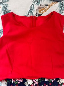 Red And Blue Stylish Mini Dress For Your Party