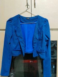 Blue  Cropped Blazer