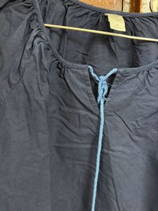 Blue Embroidered Tunic dress