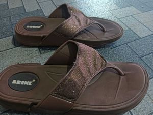 Sparkly Brown Flip Flops