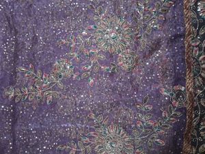 Exquisite Purple Embroidered Saree