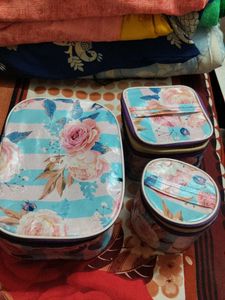 Floral Print Cosmetic Pouches Set