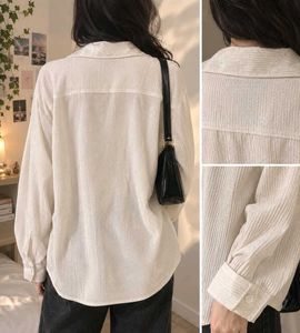 relaxed Cream off white Button-Up Shirt oversized