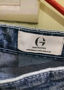 Embroidered Blue Denim Jeans