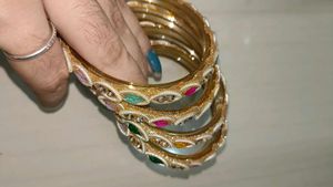 Exquisite Multi-Color Stone Bangles