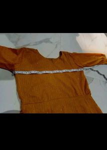 mustard yellow gown with dupatta