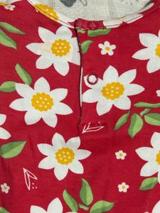 Babyhug Floral Full Sleeves Romper | 0-6 months