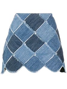 Denim Patchwork Mini Skirt