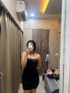 Sleek Black Slip Dress