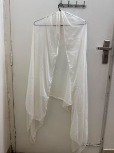 White Chiffon Embroidered Dupatta