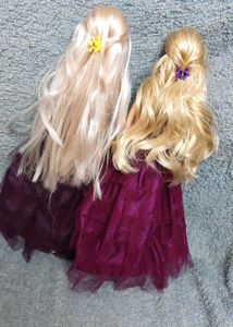Two Hannah Doll Lot With Purple Dresses