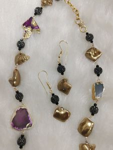 Mother Of Pearl Necklace Set
