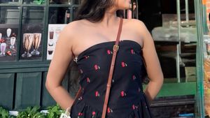 Charming Cherry Print Mini Dress