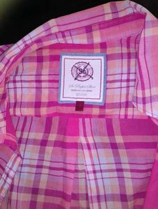 Pink Plaid cardigan