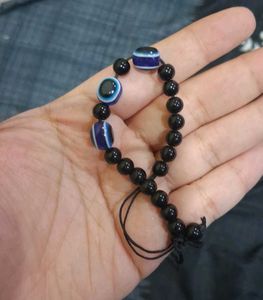 Evil Eye Beaded Elastic Bracelet +Black bracelett