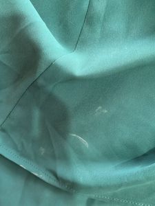 Elegant Green Draped Shirt Dress