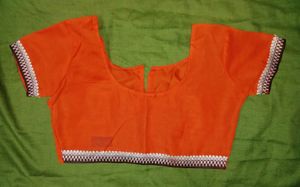 Woman Round Neck Short Sleeve Blouse