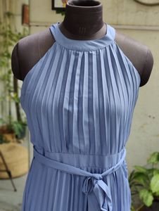 Tokyo Talkies Women Blue Solid Maxi Dresses