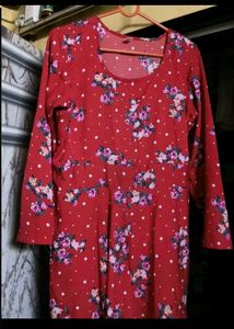 Red Floral Full dress