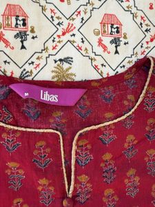 Maroon Silk Blend Ethnic Kurti