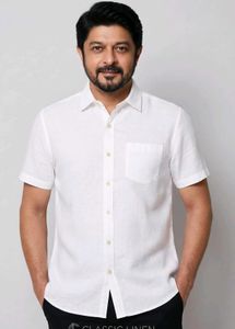 White, Light Blue &amp; Pink Linen Shirts