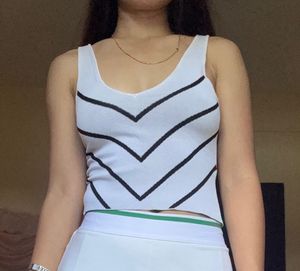 Chic Black &amp; White Chevron Tank Top