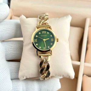Guess Gold Chain Green Dial Watch