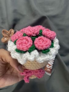 Handmade Crochet Flower Keychain