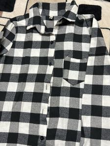 Classic Black & White Checkered Shirt