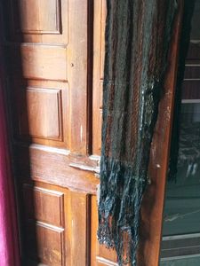 Elegant Black Scarf with Fringe