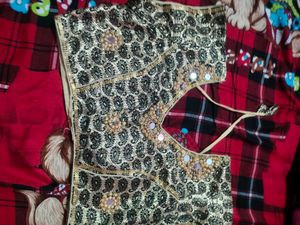 Golden Black Mix Colour Blouse