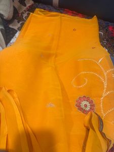 Elegant Mustard Saree