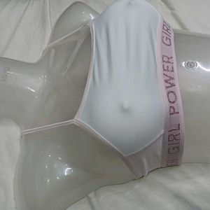 White ❤️‍🔥"Girl Power" Sports Bra