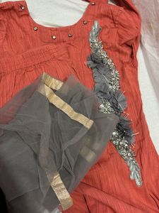🌸Kurta pant set with dupatta