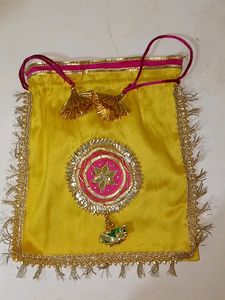 Girls Yellow And Pink potli