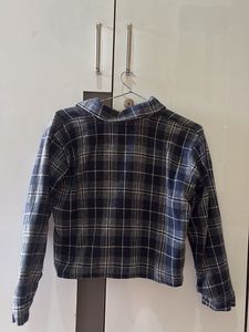 Cozy Plaid Cropped Shirt