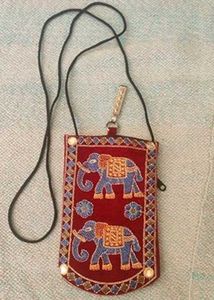 Embroidered Elephant Sling Bag