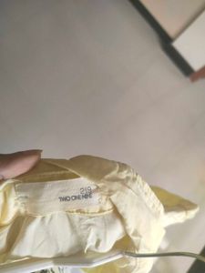 Yellow Button-Down Shirt Dress