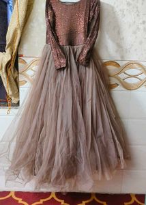 Elegant Sequin &amp; Tulle Gown
