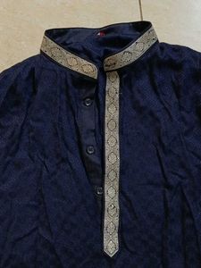 Men's Navy Blue Kurta