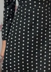 Polka Dot Short Dress with full sleeves