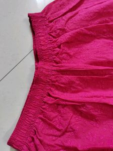 Pink Printed COTTON Plazo.Not Used Single Time