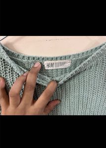 Cozy Mint Green Cropped Knit Sweater