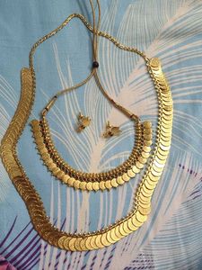 Traditional Gold Coin Necklace Set