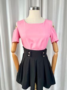 🚀🚀24Hrs EOS SALE🚀🚀 Pink Cold Shoulder Top