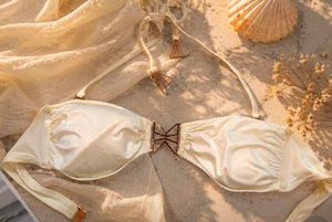 Stylish White Bikini Top