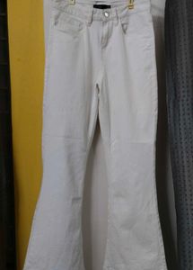 Women's White Flared Jeans