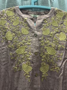 Vark by WESTSIDE S Elegant Dusty Rose Embroid