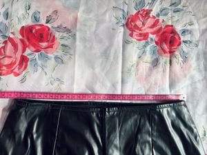 Black Faux Leather Mini Skirt